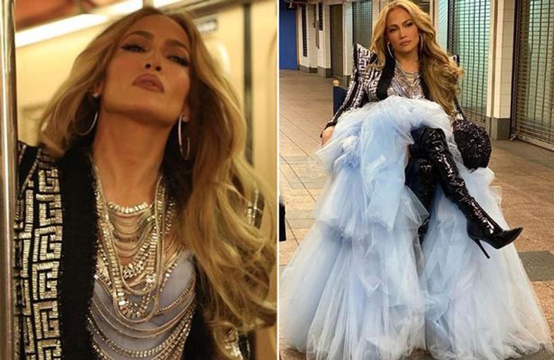 جنيفر لوبيز بجلسة تصوير في المترو