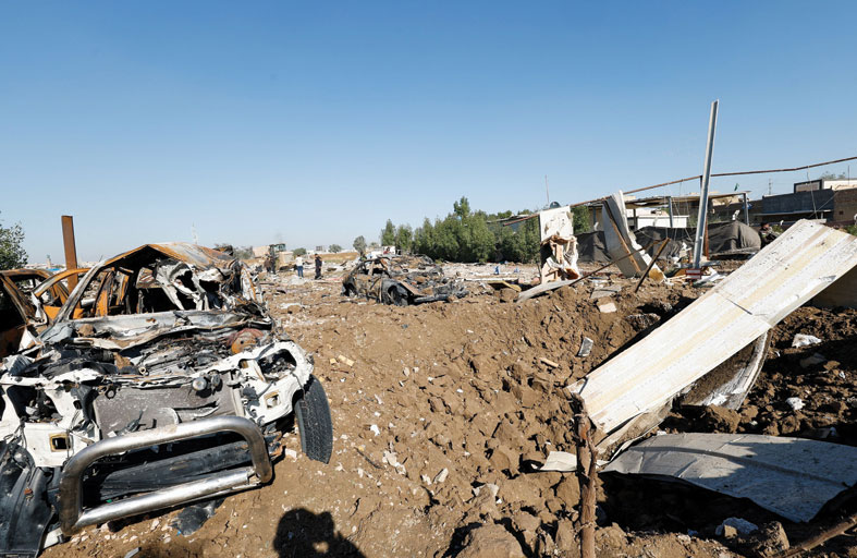 البنتاغون يعلن ضرب منشآت لكتائب موالية لايران بالعراق