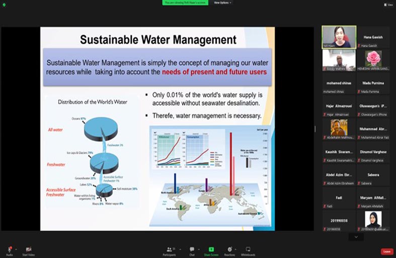 جامعة الإمارات تنظم ندوة حول «رحلة إلى الإدارة المستدامة للمياه»