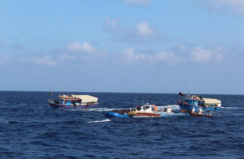 مصرع 7 مهاجرين خلال محاولتهم الوصول إلى ايطاليا 