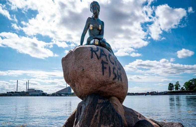 عروس البحر.. تخريب متعمد للتمثال التاريخي