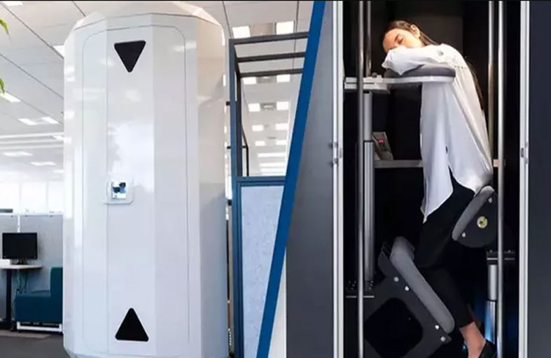 كبسولة تتيح النوم واقفا بأماكن العمل