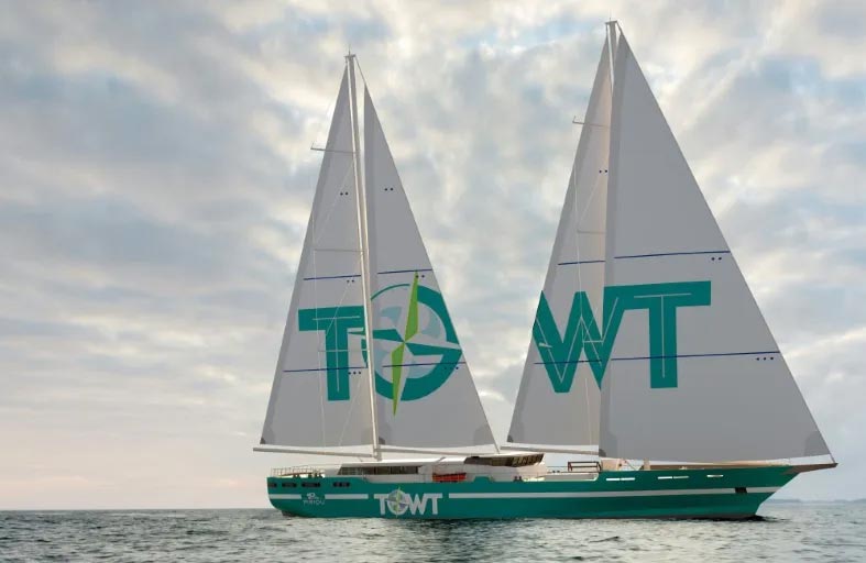 أكبر مركب شراعي ينجز رحلته الأولى 