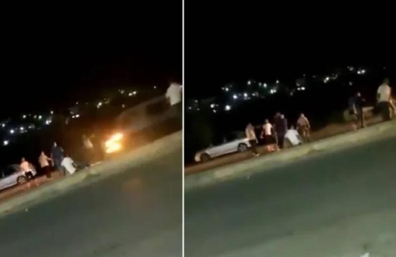 عراك تلاه دهس بالسيارة 