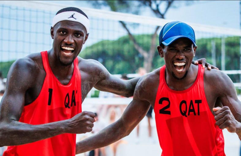 منتخب قطر للطائرة الشاطئية  في التصنيف الثاني عالميا 