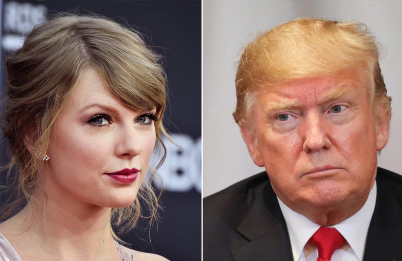ترامب يوحي بحصوله على دعم تايلور سويفت 