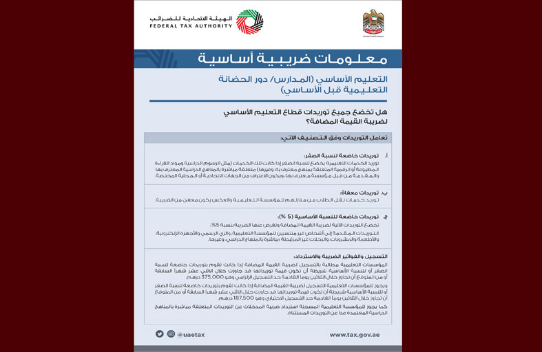 الاتحادية للضرائب تصدر نشرة للارتقاء بالوعي الضريبي
