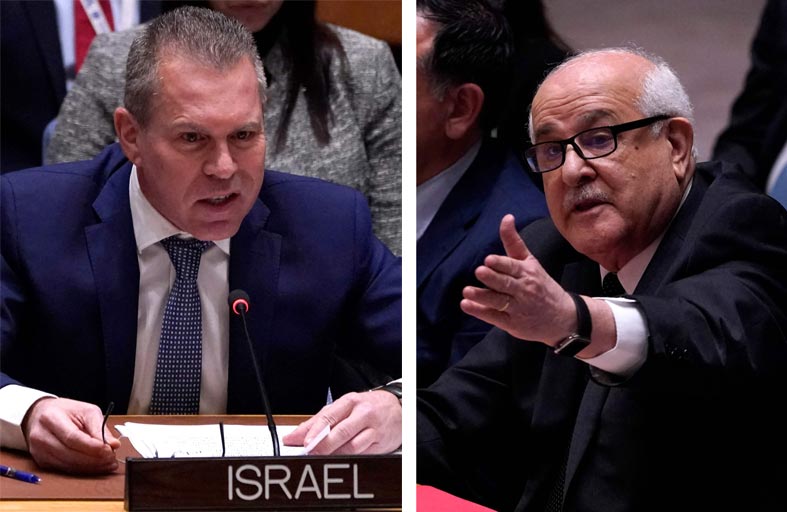مواجهة حادّة بين السفيرين الإسرائيلي والفلسطيني في مجلس الأمن 