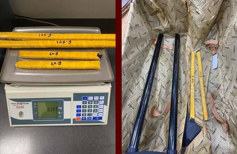 ضبط مسافر آسيوي يخفي 880 جراماً من الهيروين النقي