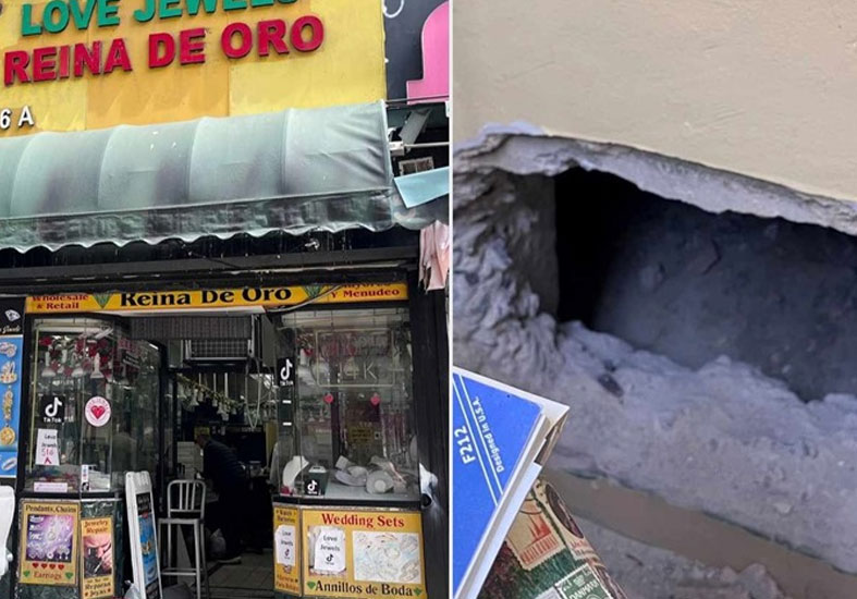 سرقة مجوهرات عبر الأنفاق 