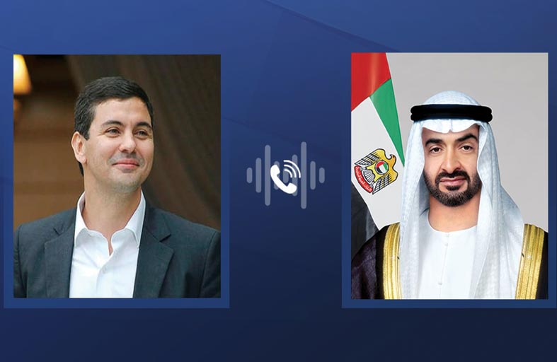 رئيس الدولة ورئيس باراغواي يؤكدان ضرورة التحرك الدولي تجاه السلام الشامل في الشرق الأوسط على أساس حل الدولتين