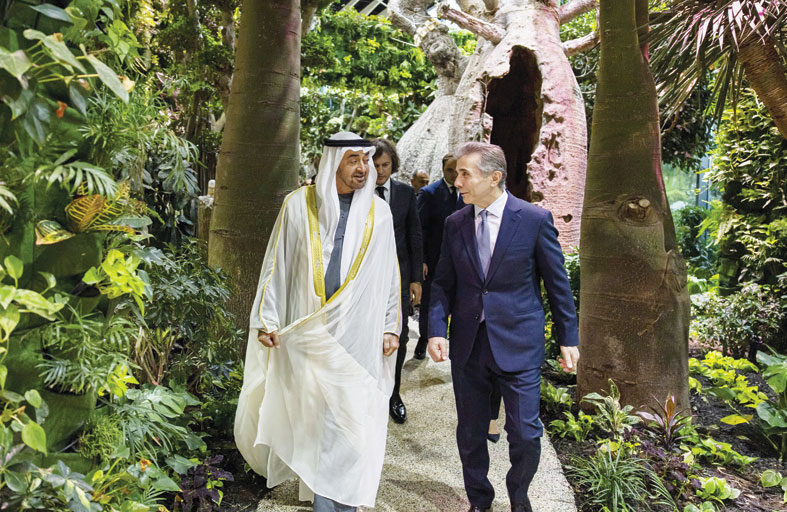 رئيس الدولة يلتقي الرئيس الفخري لحزب الحلم الجورجي الحاكم في إطار زيارته الرسمية إلى جورجيا 