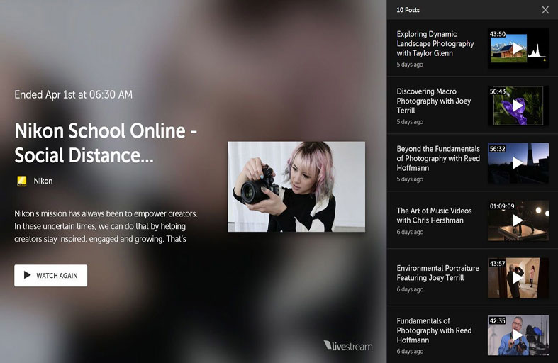 دورات أونلاين في التصوير مجاناً