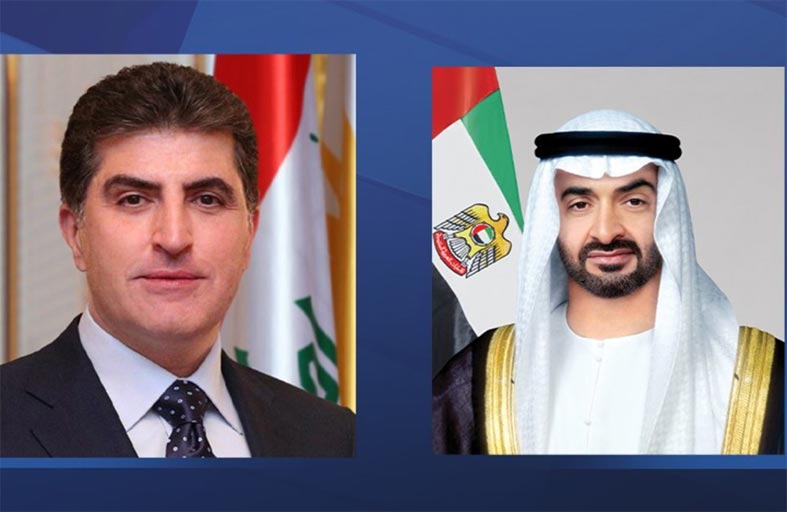 رئيس الدولة يستقبل رئيس إقليم كردستان العراق 