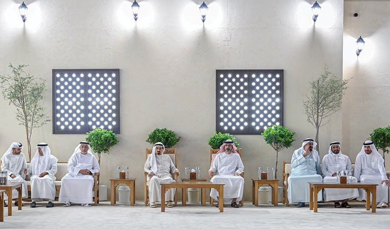 حاكم عجمان يستقبل المهنئين بشهر رمضان المبارك 