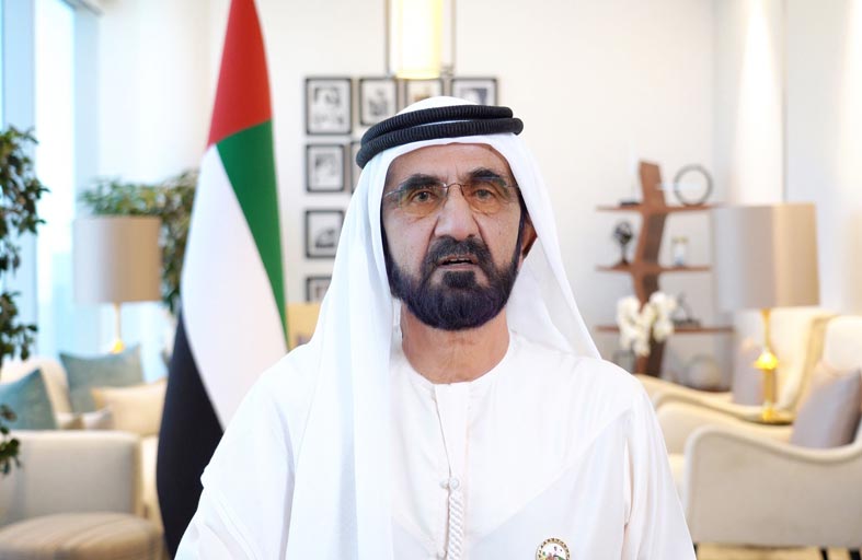 محمــد بـــن راشـــد يشـــهد أول عــرس جمـاعــي افتـراضـي 