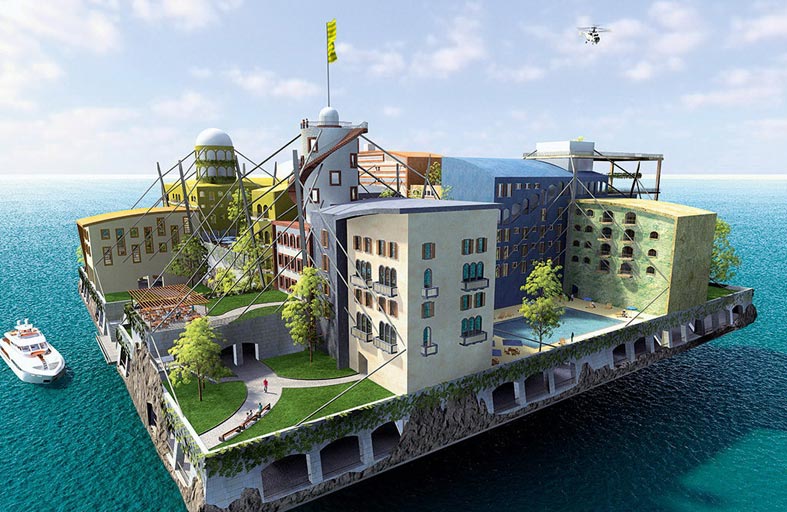 منازل عائمة مقاومة للفيضانات