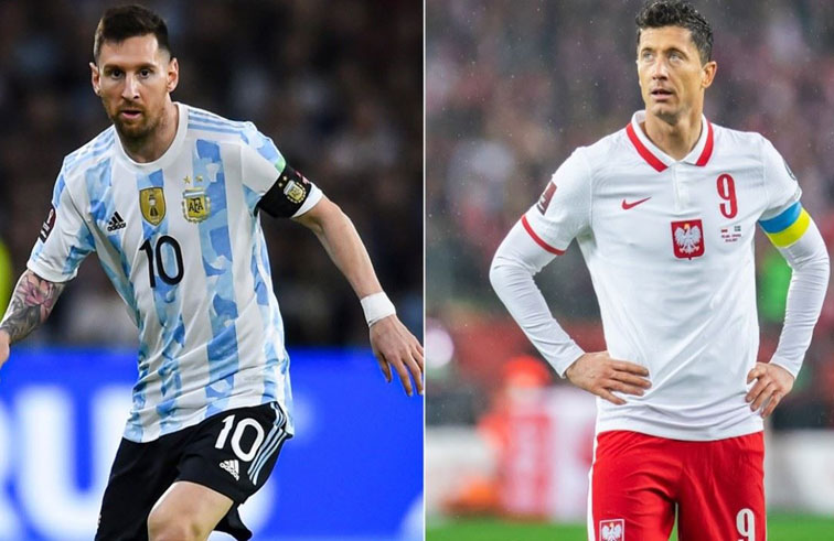 ميسي وليفاندوفسكي البوصلة في الأرجنتين وبولندا 