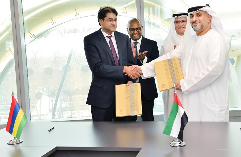 غرفة أبوظبي توقع اتفاقية تعاون مع مجلس التنمية الاقتصادية في موريشيوس
