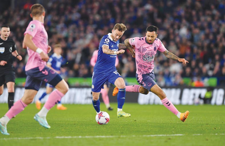  تعادل ليستر سيتي وايفرتون في صراع تفادي الهبوط 