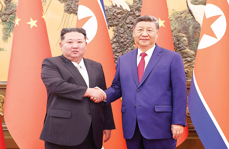 شي جين بينغ يجري محادثات مع الزعيم الكوري الشمالي في بكين