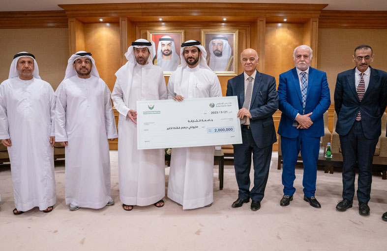 سلطان بن أحمد القاسمي يستقبل وفد جمعية الشارقة الخيرية