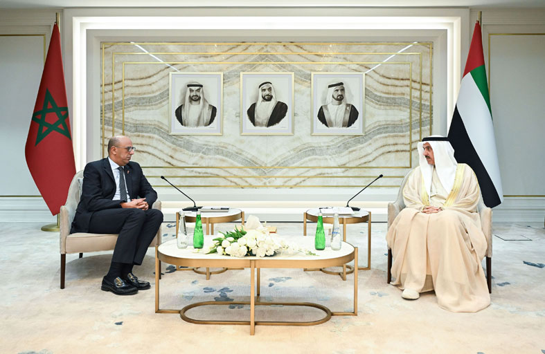 صقر غباش يبحث علاقات التعاون البرلماني مع رئيس مجلس المستشارين المغربي