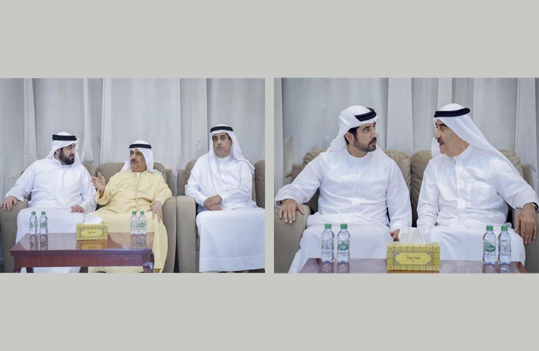 حاكم أم القيوين يتقبل تعازي حمدان بن محمد وأحمد بن محمد في وفاة عبدالله بن أحمد المعلا