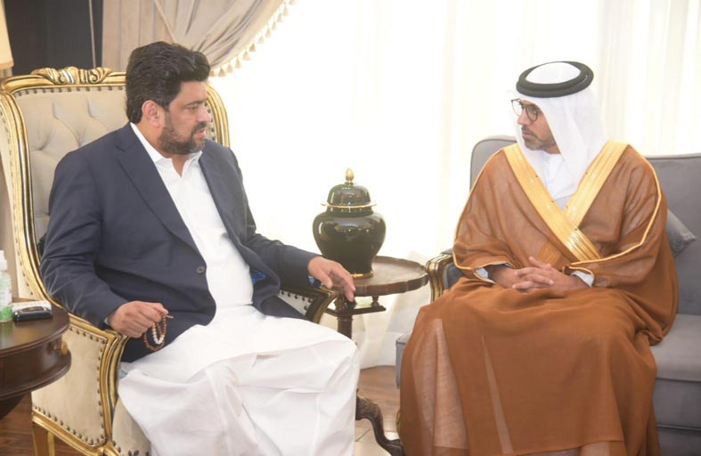 سفير الإمارات في باكستان يلتقي رئيس وزراء وحاكم إقليم السند