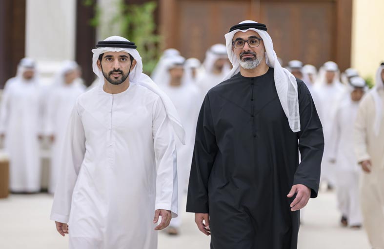 ولي عهد أبوظبي  يستقبل ولي عهد دبي