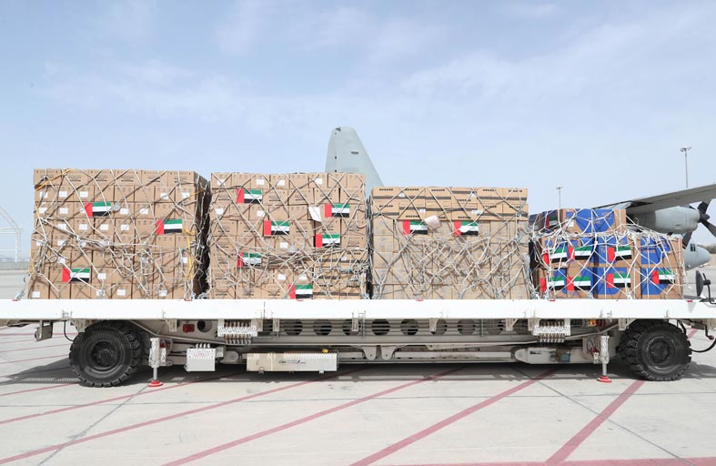 الإمارات ترسل مساعدات إلى إيران لدعمها في مواجهة فيروس كورونا المستجد