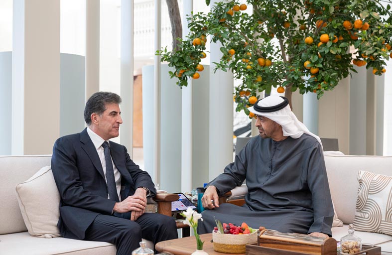 رئيس الدولة يبحث مع رئيس إقليم كردستان العراق علاقات التعاون  