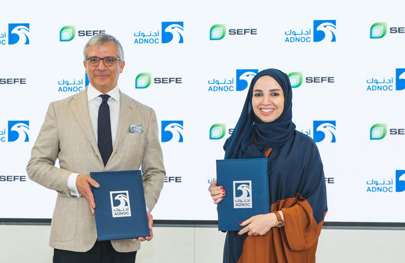 أدنوك للغاز توقع اتفاقية مدتها 3 سنوات مع سيفي الألمانية لتوريد الغاز الطبيعي المسال