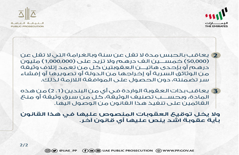 النيابة العامة للدولة توضح عقوبة إتلاف الوثائق العامة والتاريخية والوطنية والخاصة عمدا