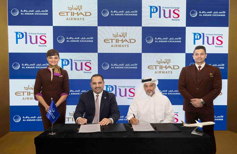 الأنصاري للصرافة والاتحاد للطيران تبرمان شراكةً استراتيجية 