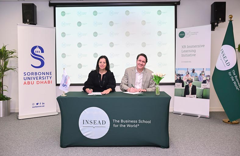 جامعة السوربون أبوظبي توقع مذكرة تفاهم مع إنسياد