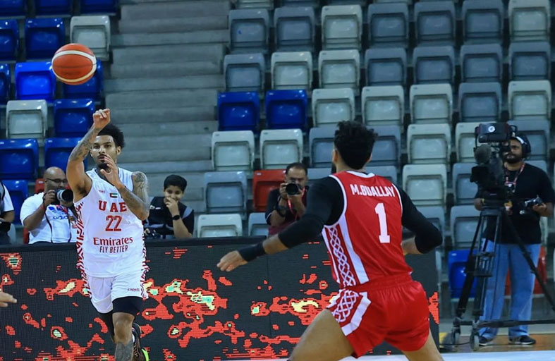 منتخب الإمارات لكرة السلة يفوز على  البحرين في البطولة العربية