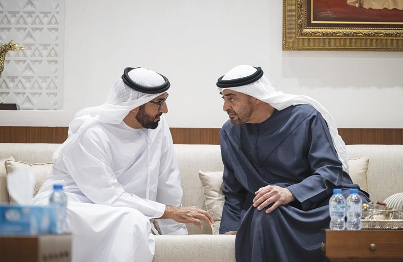 رئيس الدولة يعزي فارس المزروعي بوفاة والدته 