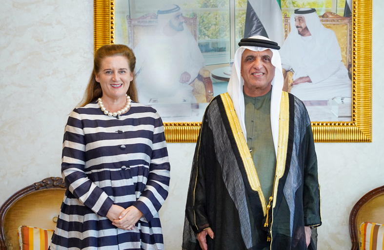 حاكم رأس الخيمة يستقبل سفيرة أستراليا