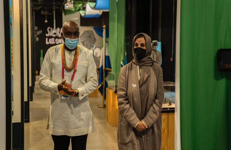 جميلة المهيري تزور جناح سيراليون في إكسبو 2020 دبي