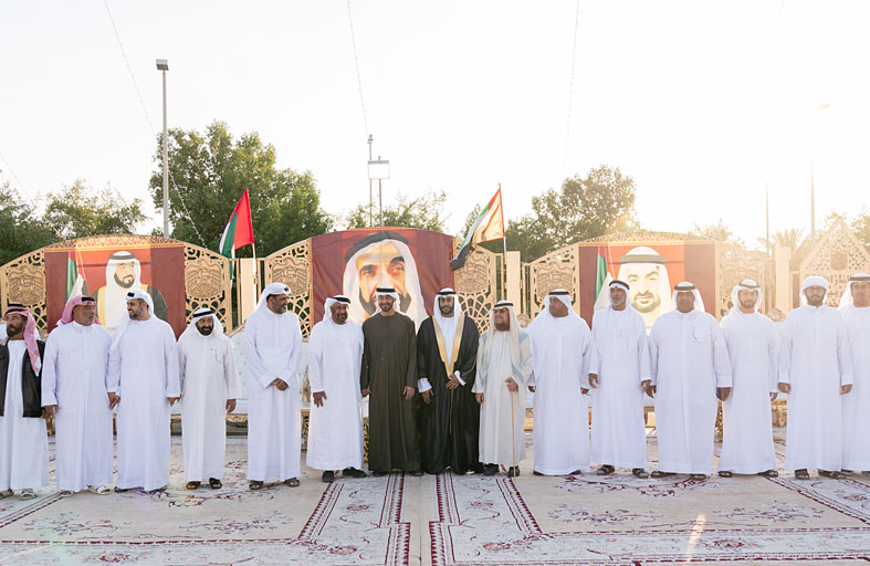 محمـد بـن زايـد يـحضر حفـل اسـتقبال في الـوثبـة