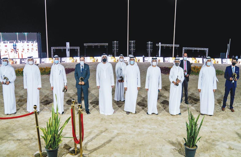 محمد بن حمدان بن زايد يشهد ختام بطولة الظفرة لجمال الخيل العربية بنسختها الأولى