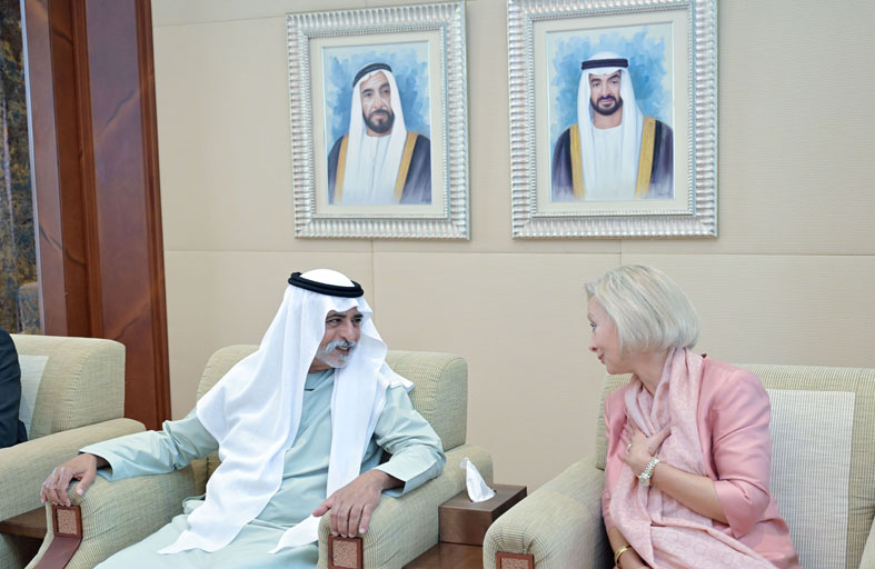 نهيان بن مبارك يستقبل سفيرة الولايات المتحدة الأمريكية لدى الدولة