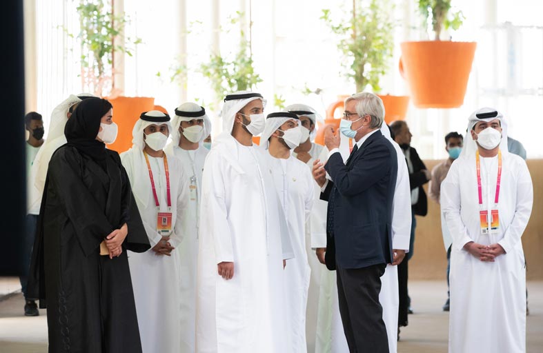 ولي عهد رأس الخيمة يشيد بجناح الدولة في إكسبو 2020