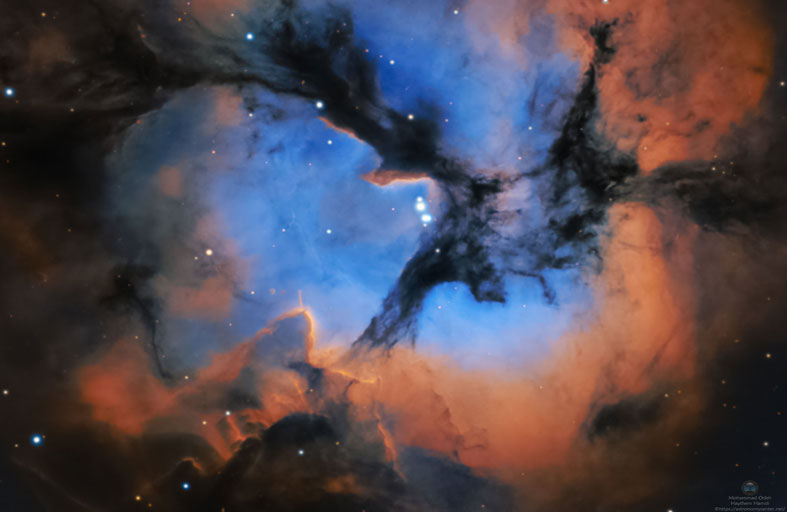 مرصد الختم الفلكي يوثق ولادة نجم جديد داخل السديم الثلاثي