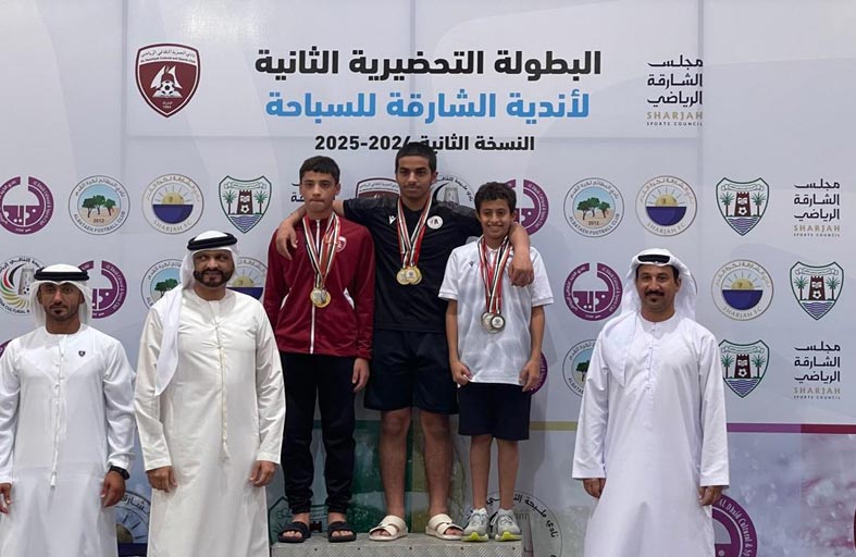 نادي مليحة يحقق 16 ميدالية وكأس المركز الثالث في البطولة التحضيرية الثانية للسباحة 