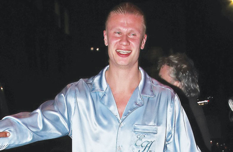 هالاند يسجل اسمه كعلامة تجارية  على «بيجاما حرير»