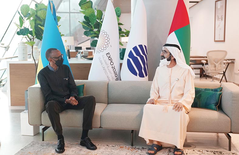 محمد بن راشد يبحث مع رئيس رواندا العلاقات الثنائية والقضايا الأساسية التي تخص المنطقة