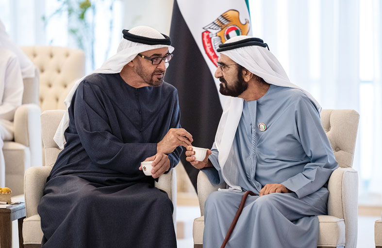 رئيس الدولة ومحمد بن راشد يبحثان شؤون الوطن والمواطن وتعزيز مسيرة الدولة التنموية 