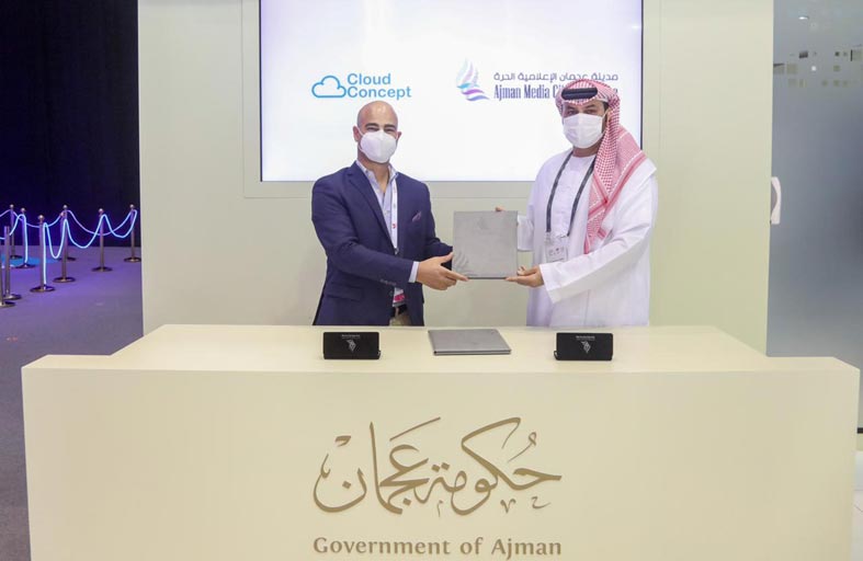 اتفاقية بين مدينة عجمان الإعلامية الحرة و (كلاود كونسبت) لتطوير تقنيات الذكاء الاصطناعي